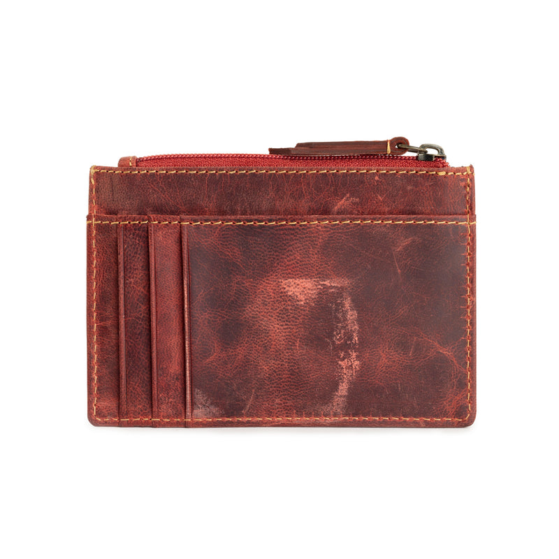 Western Fork Credit Card Holder in Red Russet