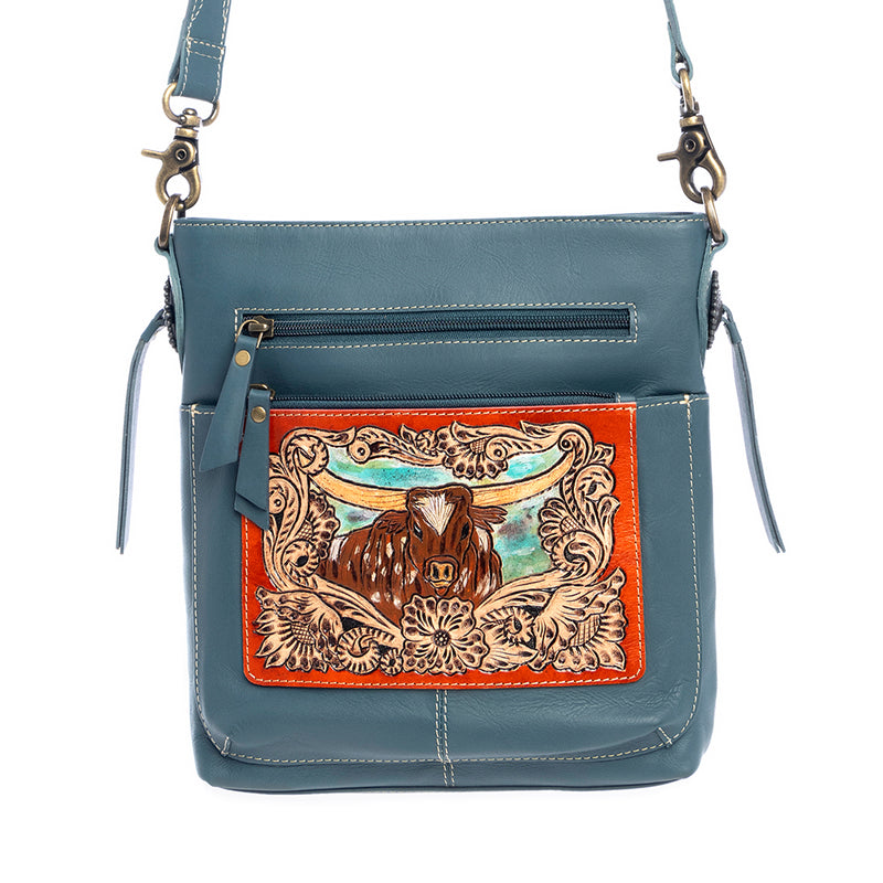 Stella Steer Hand-Tooled Bag