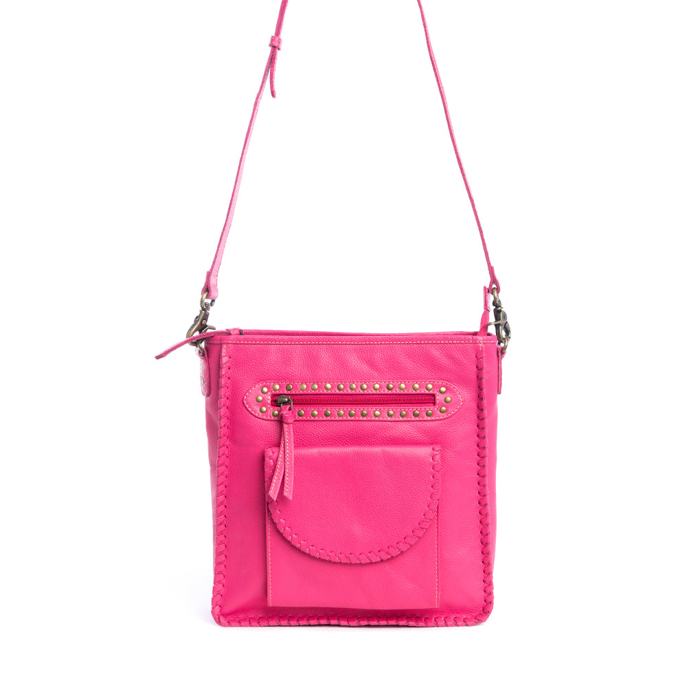Ninnekah Leather Bag In Magenta - Myra USA