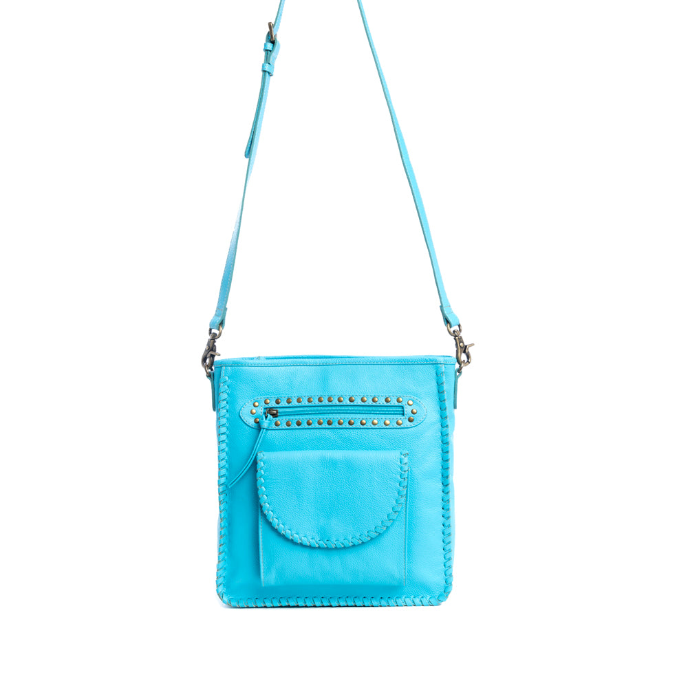 Ninnekah Leather Bag In Sky Blue - Myra USA