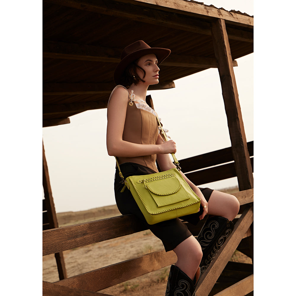 Ninnekah Leather In Willow Lime - Myra USA