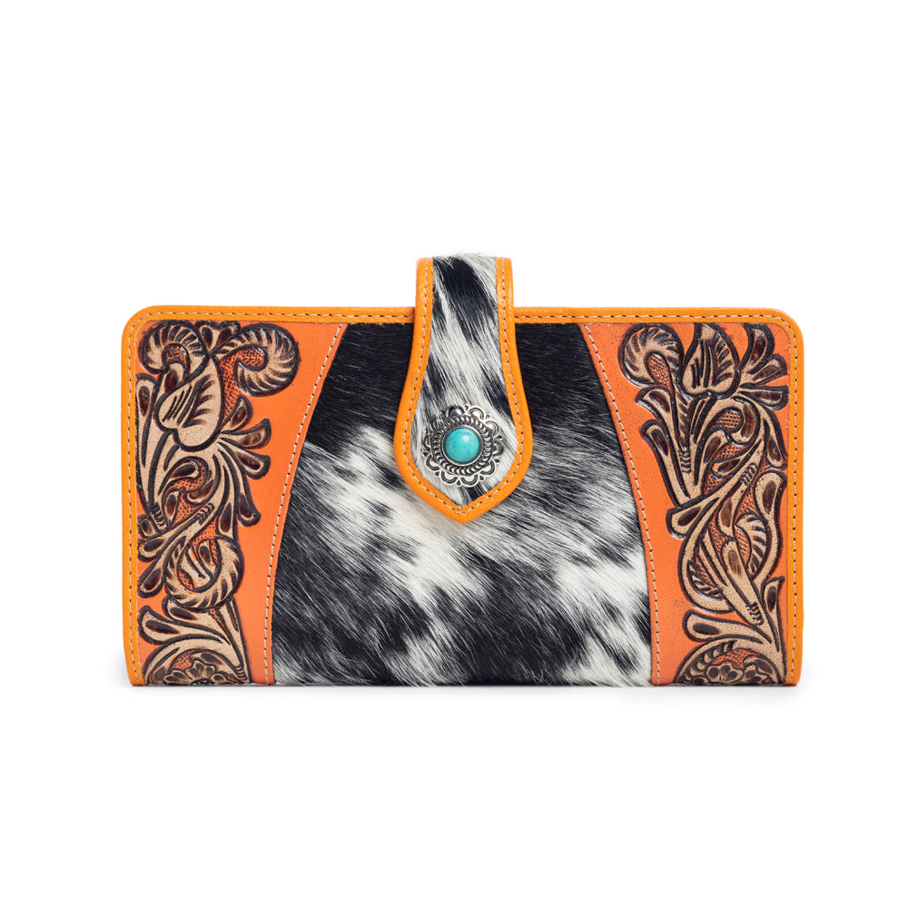 Las Mijitas Wallet in Blaze Orange - Myra USA