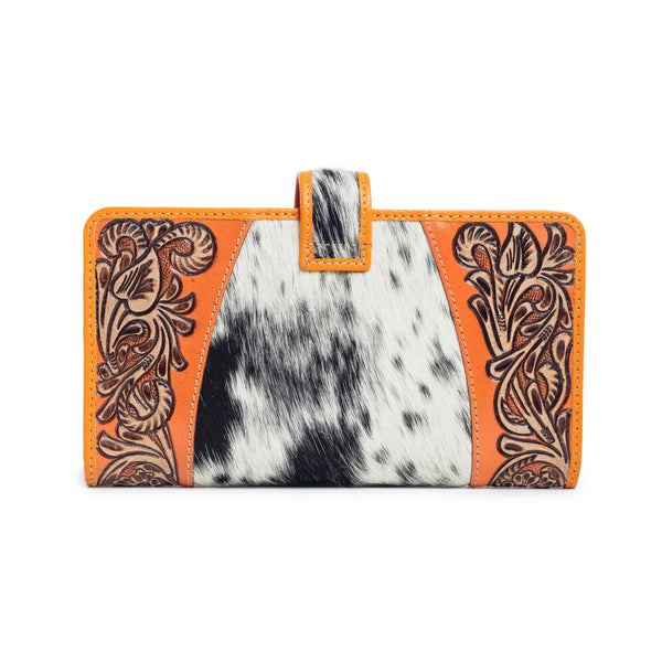 Las Mijitas Wallet in Blaze Orange