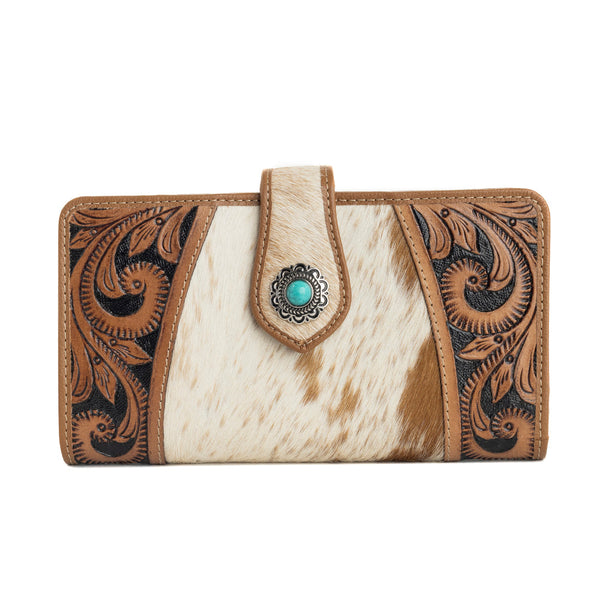 Las Mijitas Wallet in Bourbon Brown