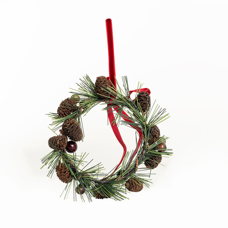 Pine Cone Berry Wreath Ornament