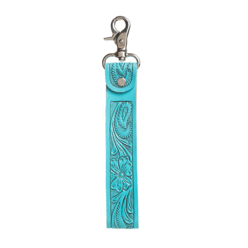 Blooming Meadow Key Fob in Turquoise