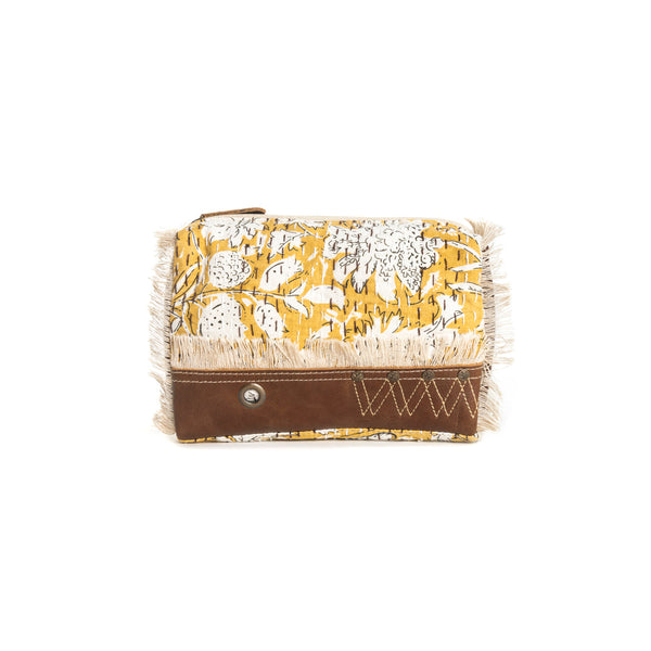Golden Prairie Leaf Clutch Pouch - Myra USA