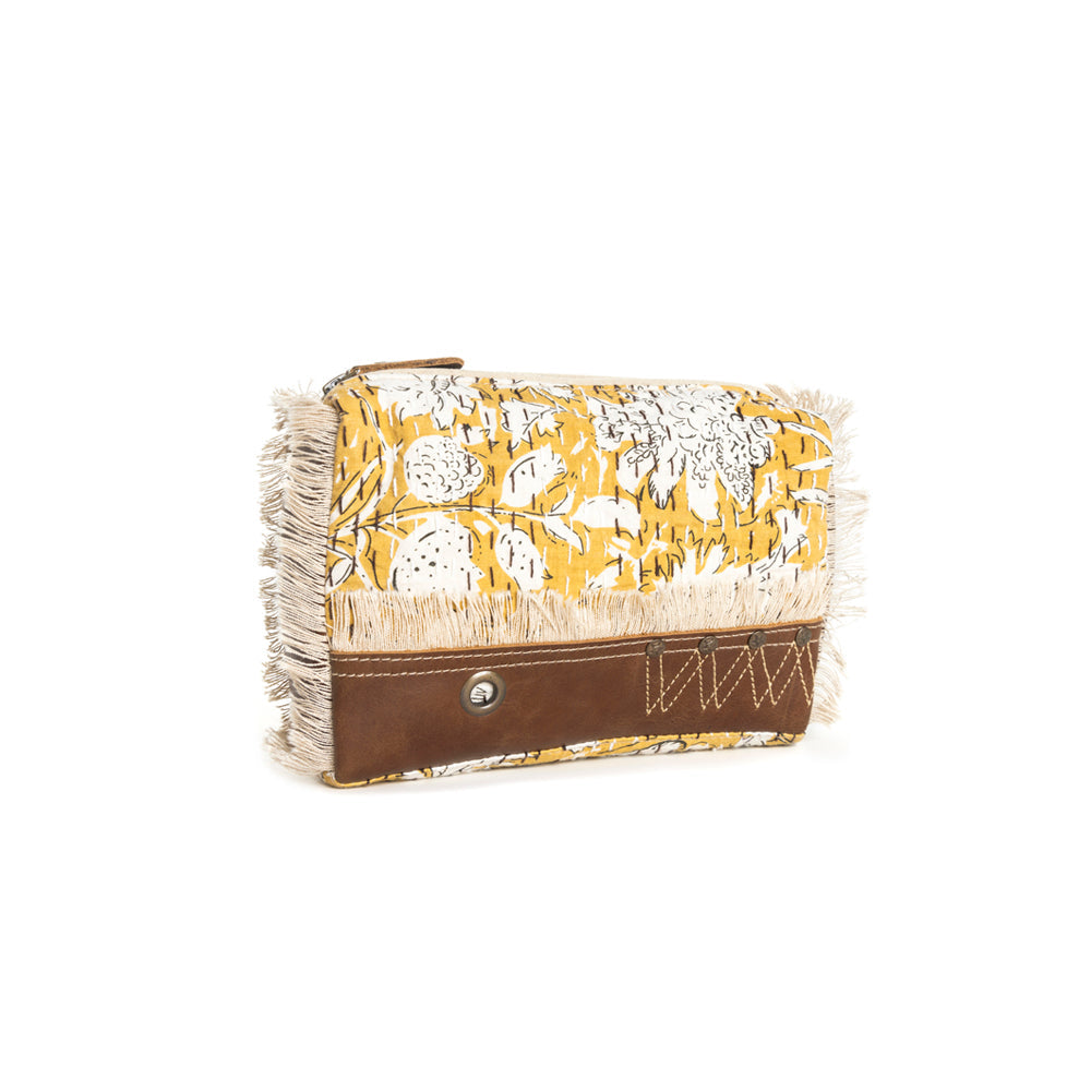 Golden Prairie Leaf Clutch Pouch - Myra USA