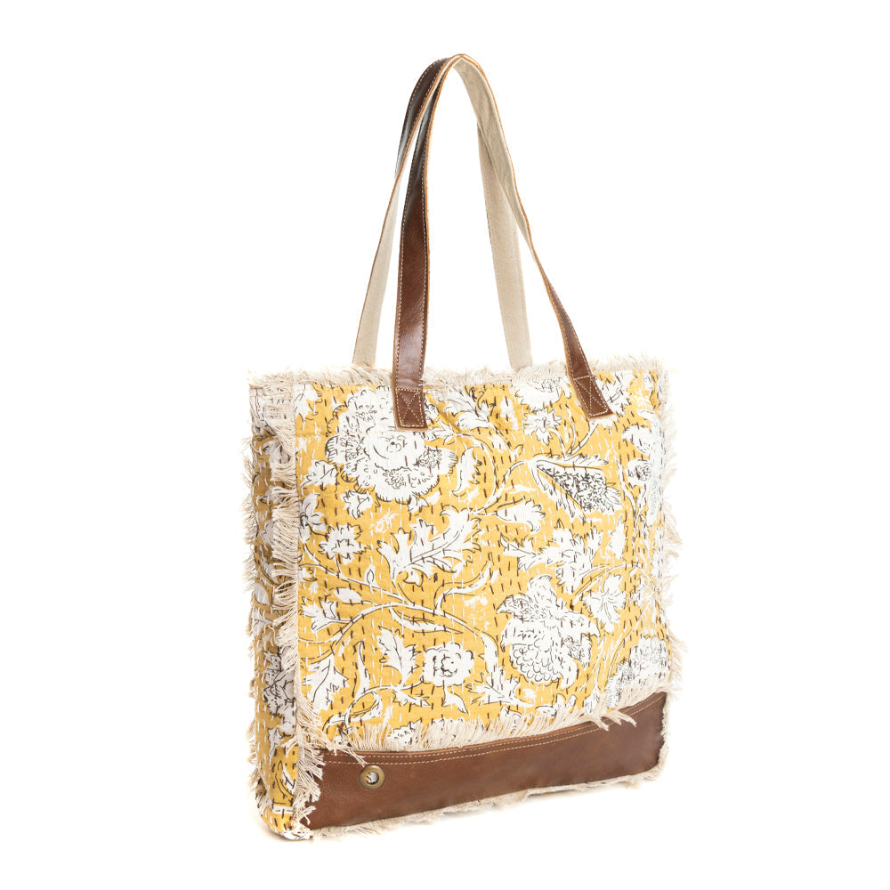 Golden Prairie Leaf Tote Bag - Myra USA