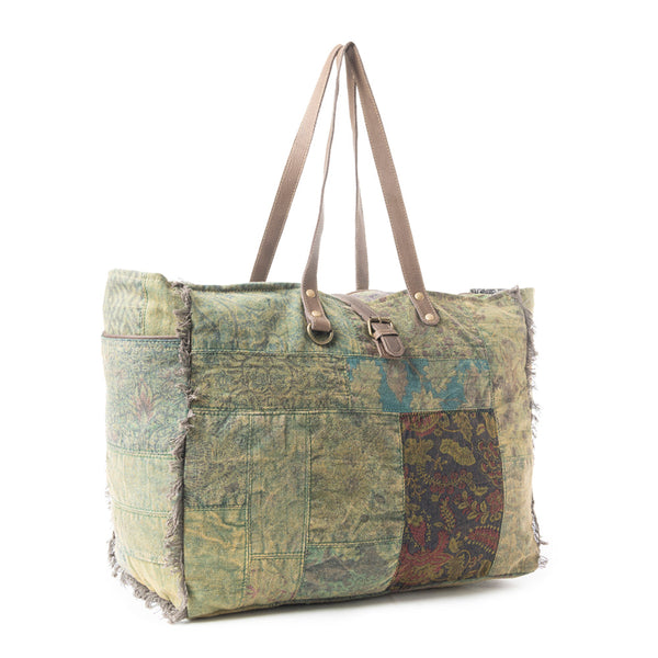 Fern Grove Patchwork Weekender Bag