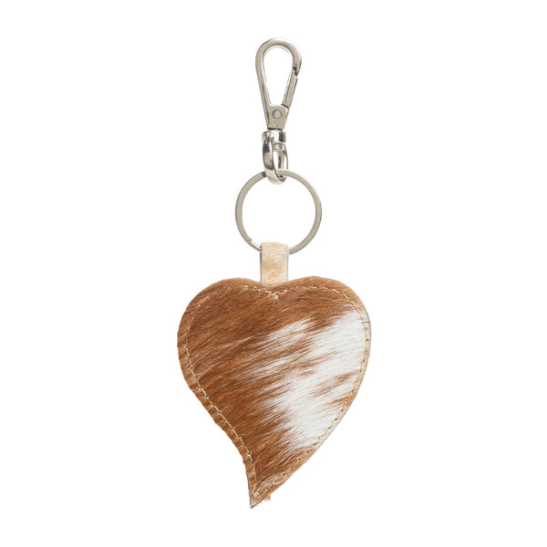 Heart's Love Key Fob in Caramel