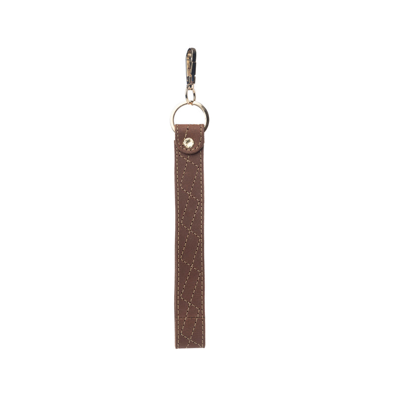 Red in Russet Key Fob In Dark Brown