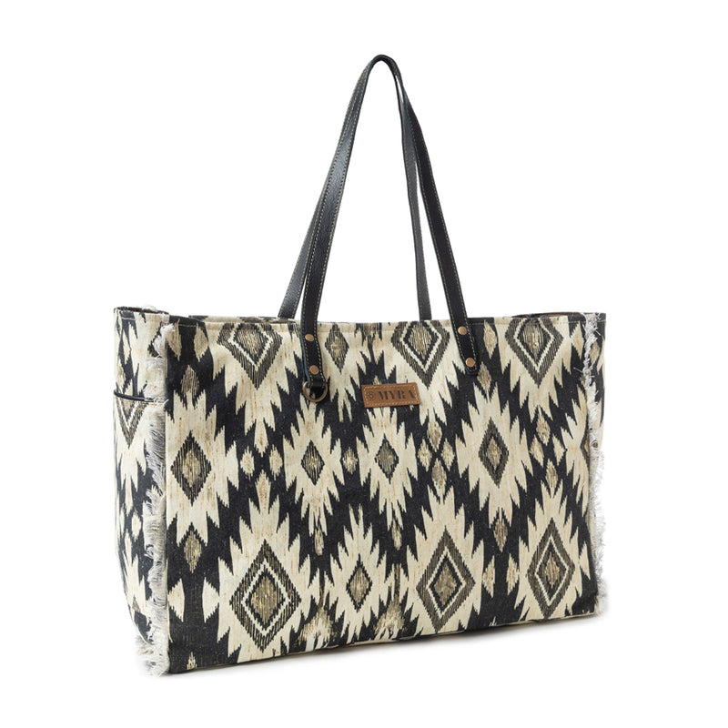 Tribal Spirit Adventure Weekender Bag In Black & White