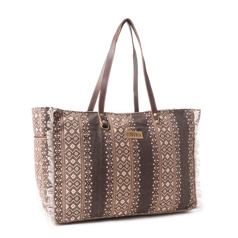 Tribal Spirit Adventure Weekender Bag In Brown