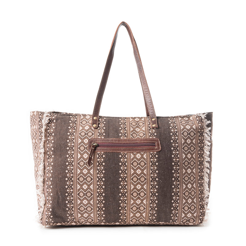 Tribal Spirit Adventure Weekender Bag In Brown