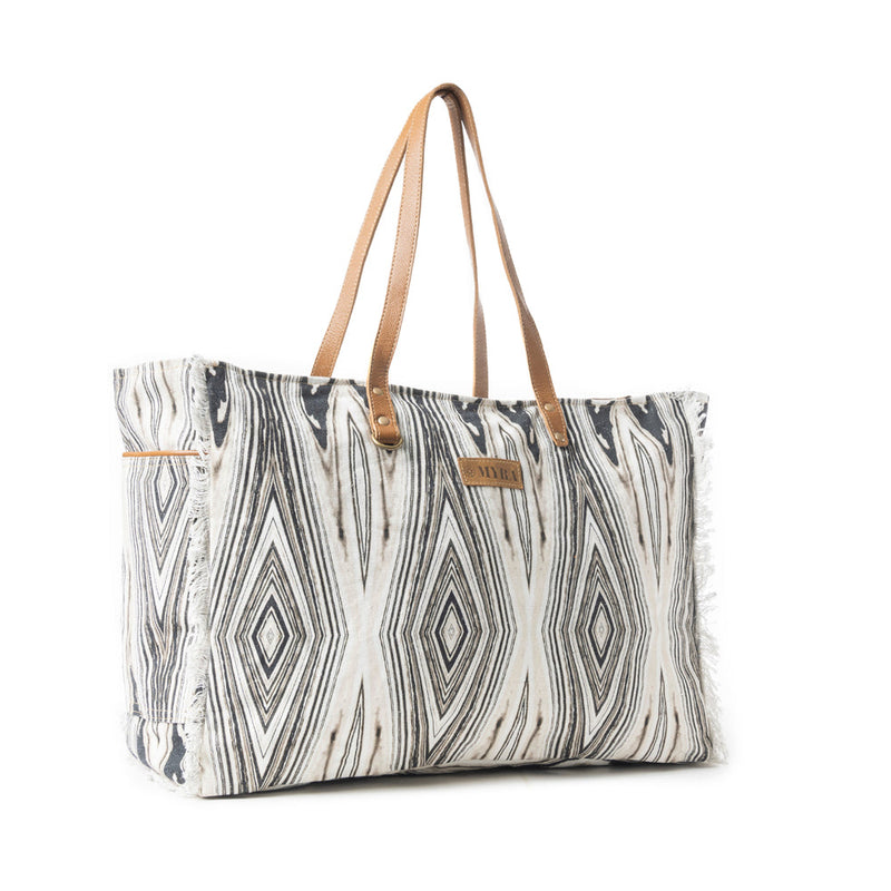 Tribal Spirit Adventure Weekender Bag In Off White