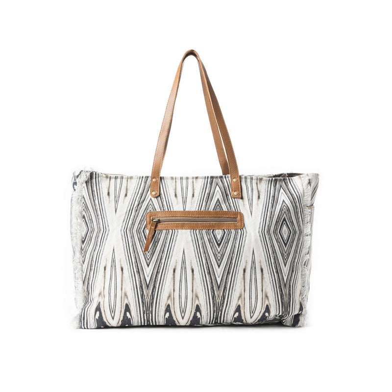 Tribal Spirit Adventure Weekender Bag In Off White