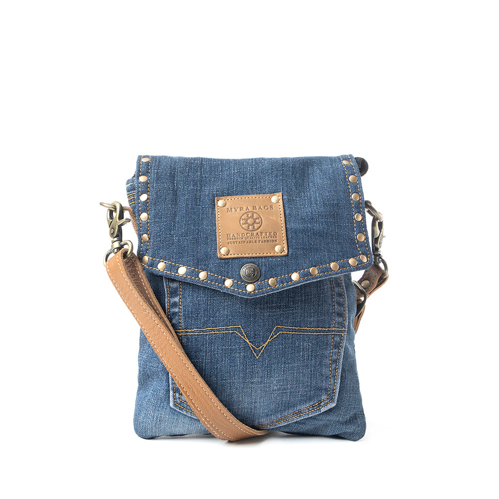◆THE MUSEUM VISITOR◆ WASHED DENIM MINIBAG DARK NAVY 12437 Dahlia Denim Crossbody Bag – Myra USA