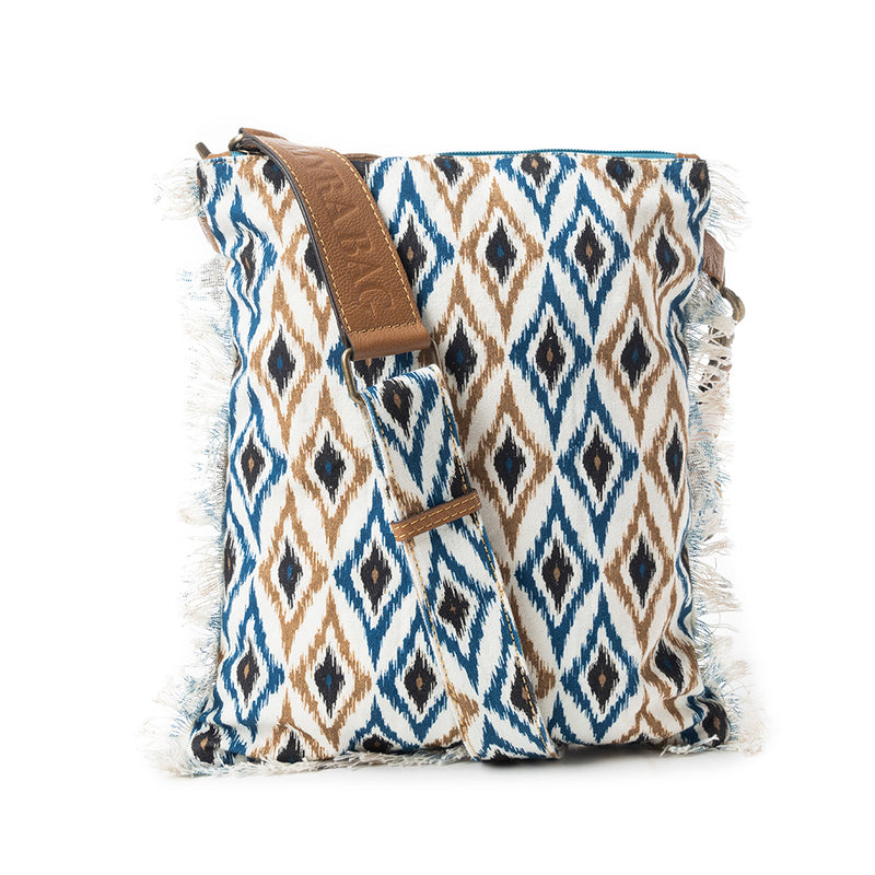 Beautiful Tapestry Crossbody Bag In Blue