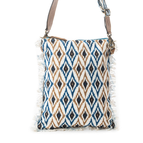 Beautiful Tapestry Crossbody Bag In Blue