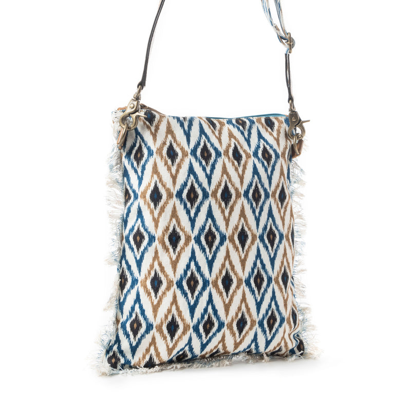 Beautiful Tapestry Crossbody Bag In Blue