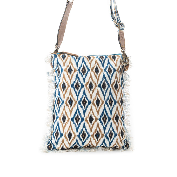 Beautiful Tapestry Crossbody Bag In Blue