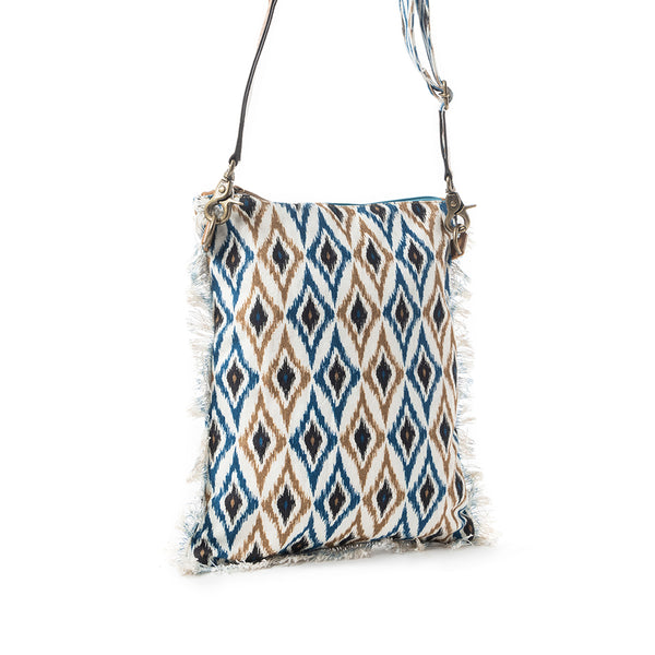 Beautiful Tapestry Crossbody Bag In Blue