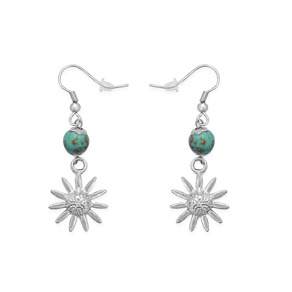 Cornflower Medallion Earrings - Myra USA