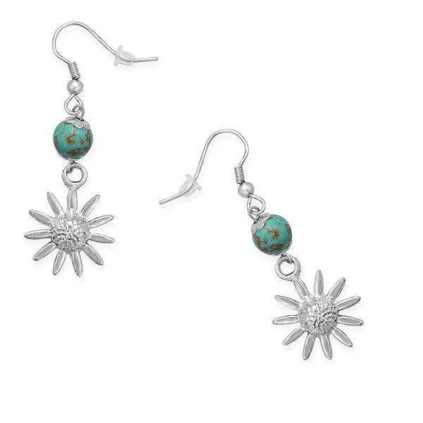 Cornflower Medallion Earrings