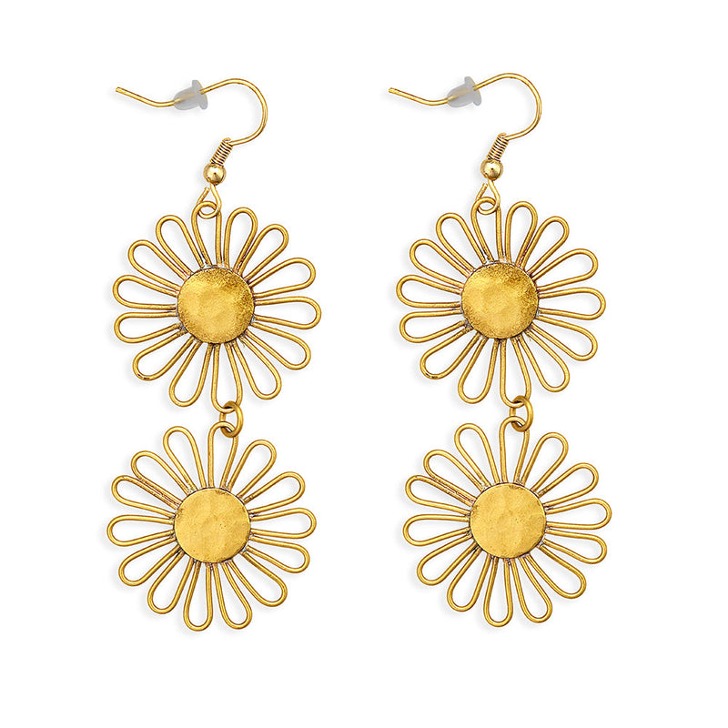 Dual Daisy Earrings