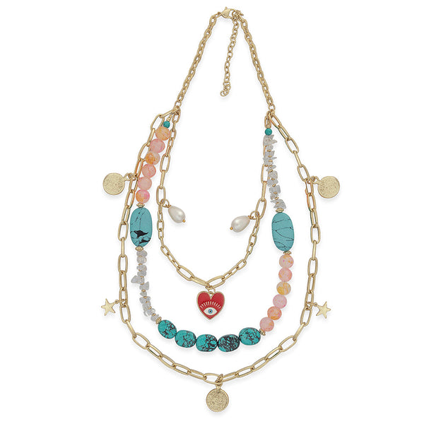 Knowing Heart Multistrand Necklace - Myra USA