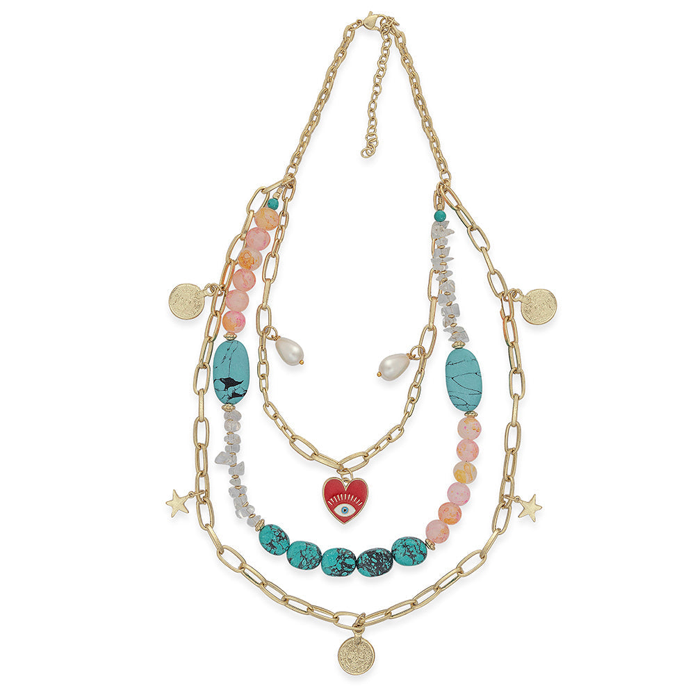 Knowing Heart Multistrand Necklace - Myra USA