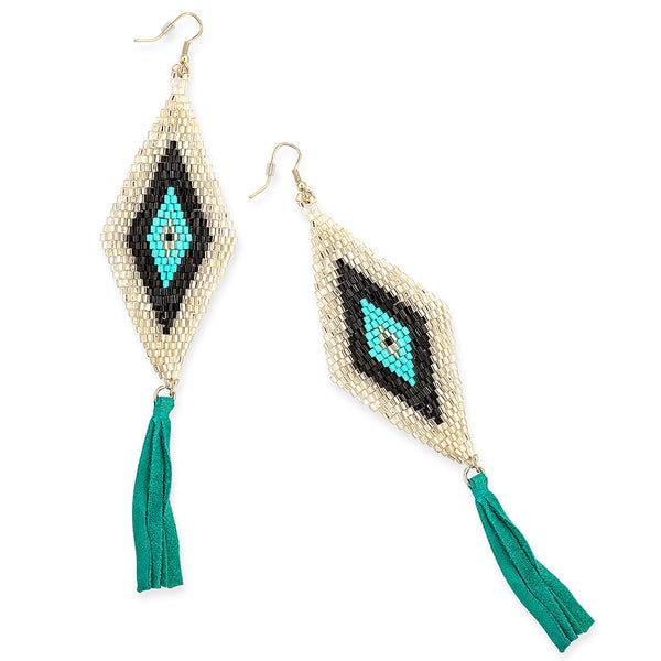 Crested Trail Fringe Earrings - Myra USA