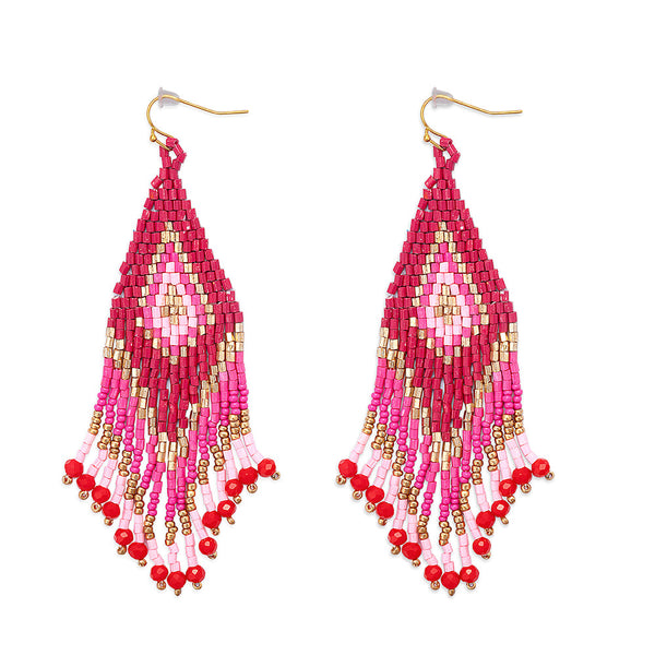 Lifesong Beaded Earrings in Scarlet