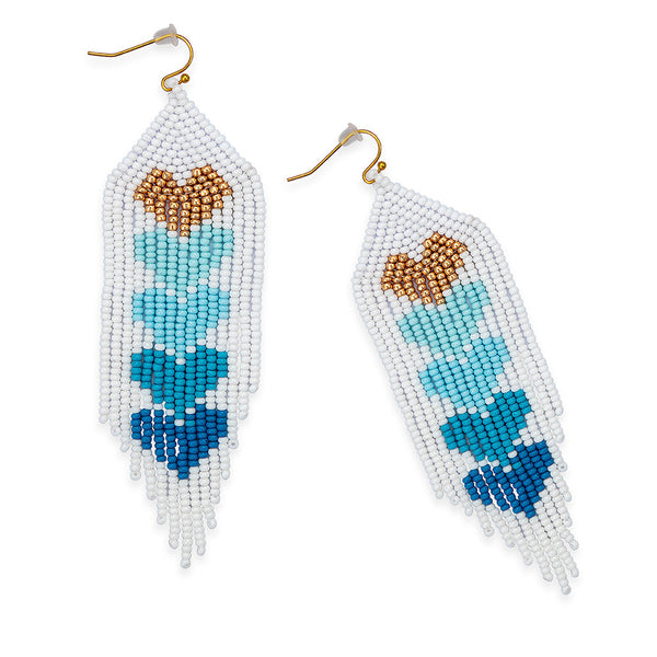 Hearts of Five Earrings in Blue - Myra USA