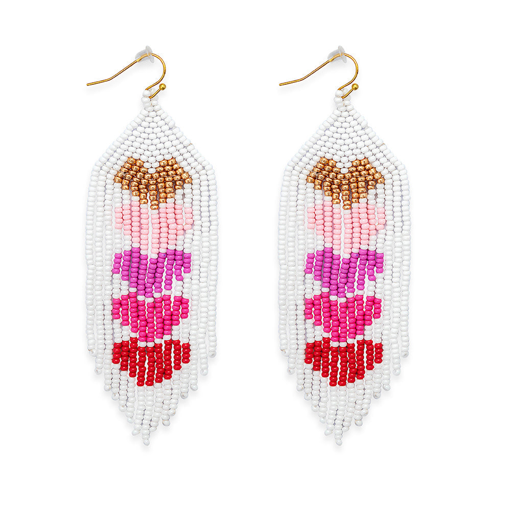 Hearts of Five Earrings in Red - Myra USA