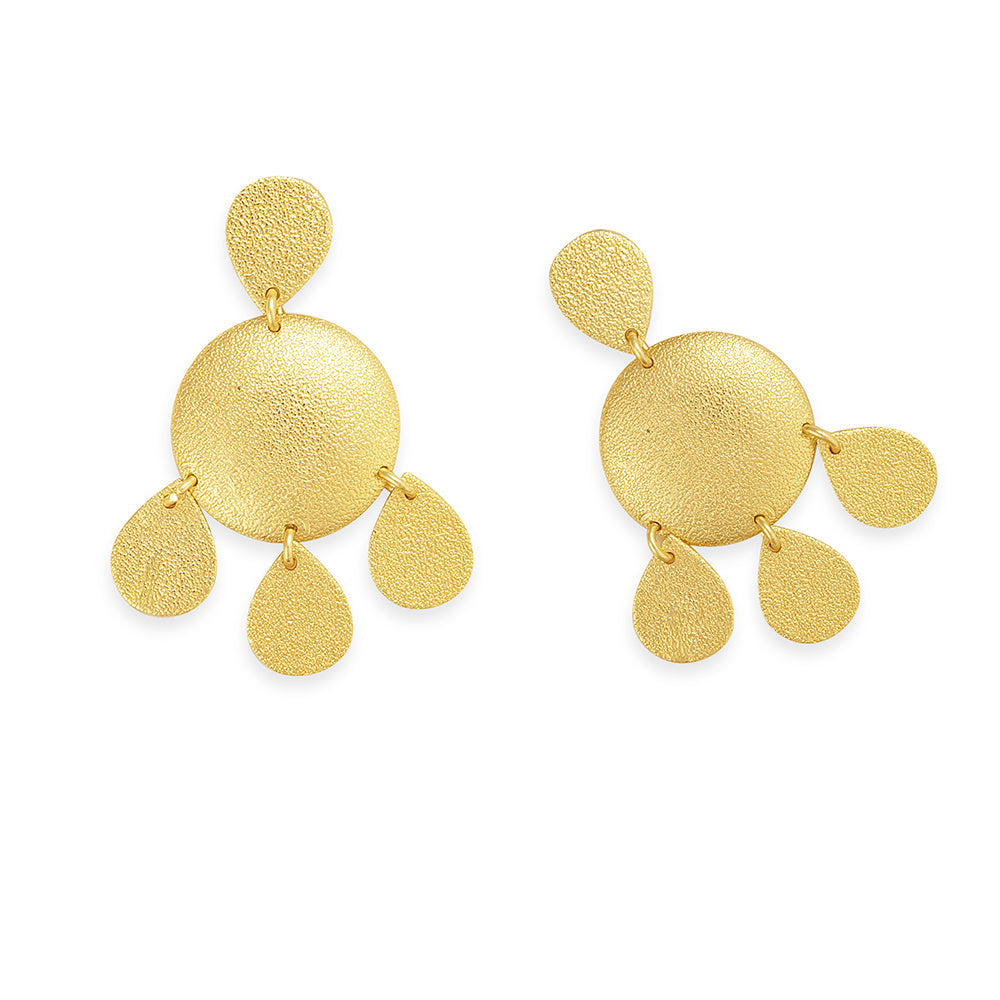 Solar Flare Medallion Earrings - Myra USA