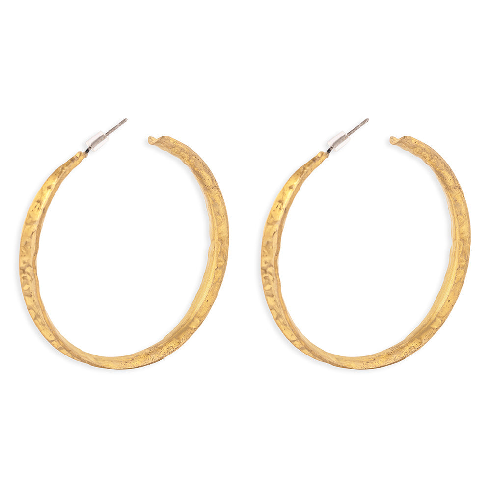 Golden Hoop Earrings - Myra USA