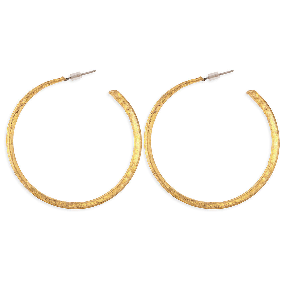 Golden Hoop Earrings - Myra USA