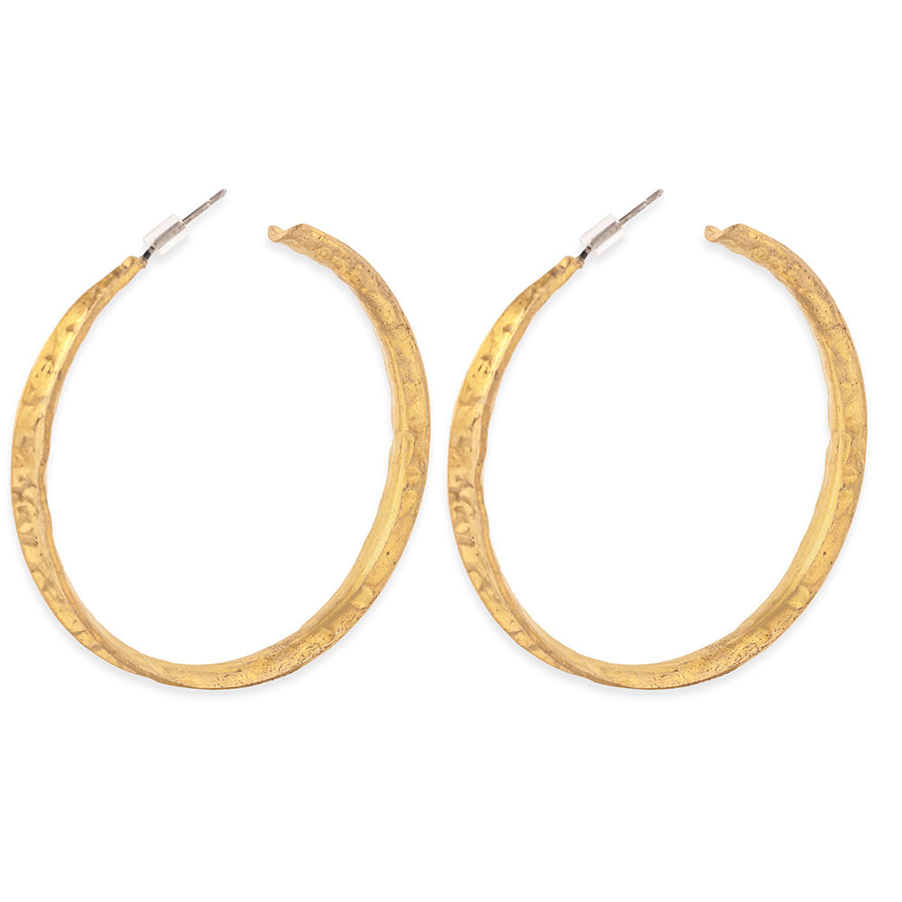 Golden Hoop Earrings - Myra USA