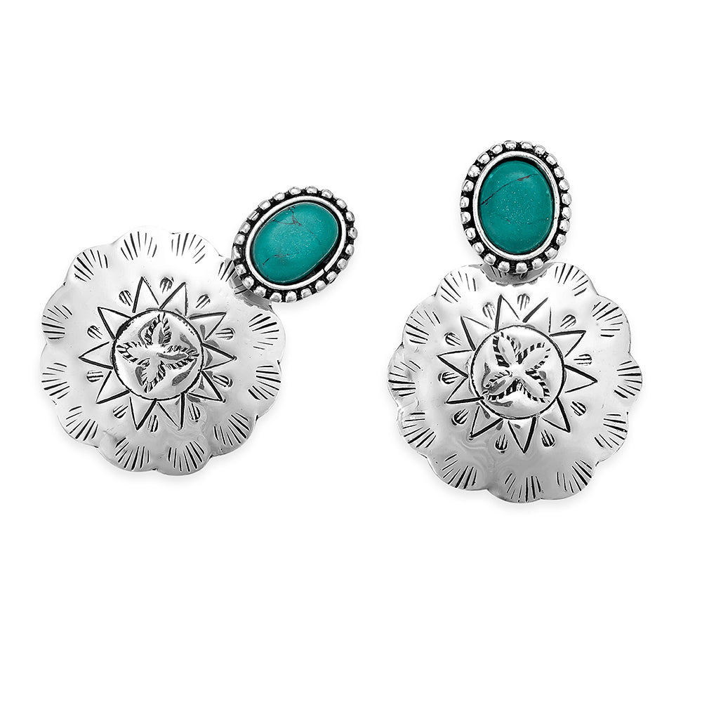 Brilliant Sun Concho Earrings - Myra USA