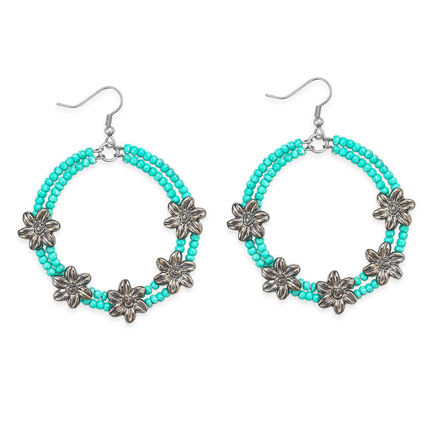 Crescent Flowers Earrings - Myra USA