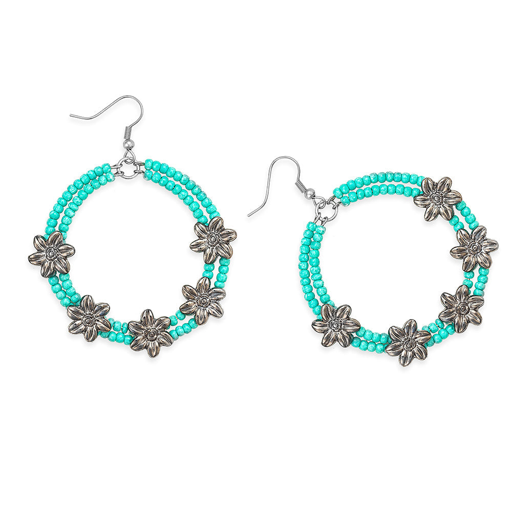 Crescent Flowers Earrings - Myra USA