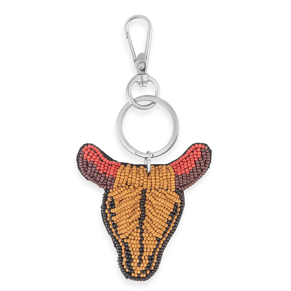 Beaded Steer Key Fob - Myra USA