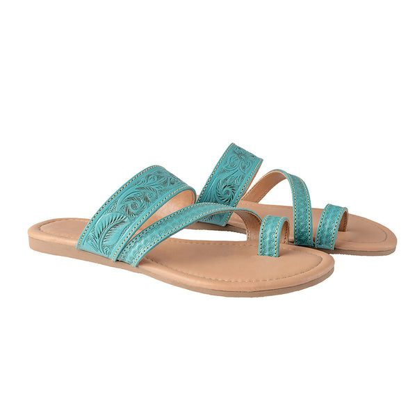 Lannie Mae Sandals in Teal