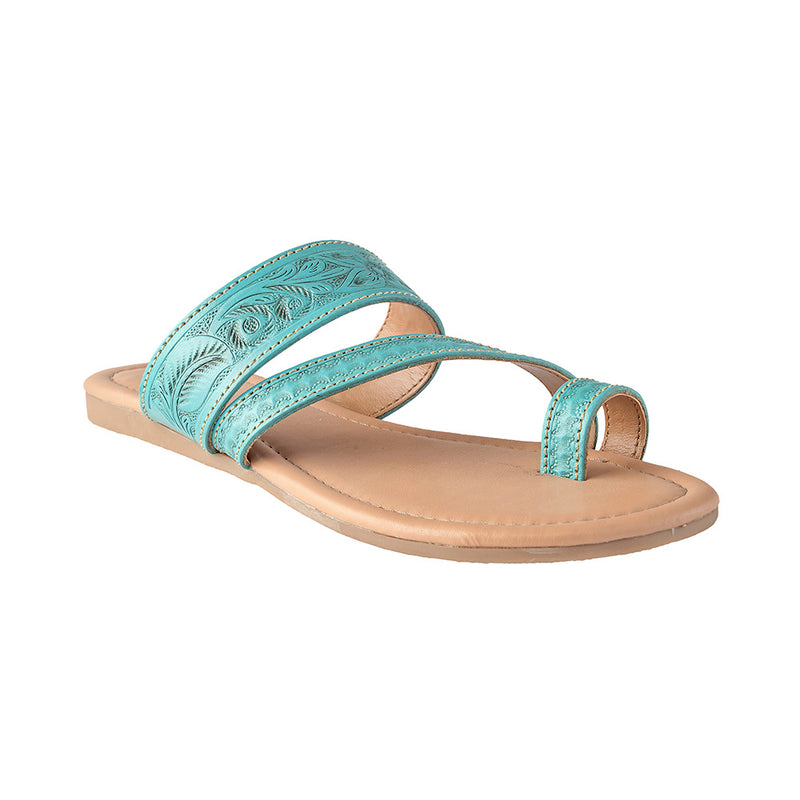 Lannie Mae Sandals in Teal