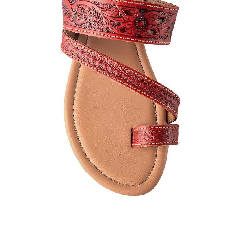 Lannie Mae Sandals in Scarlet