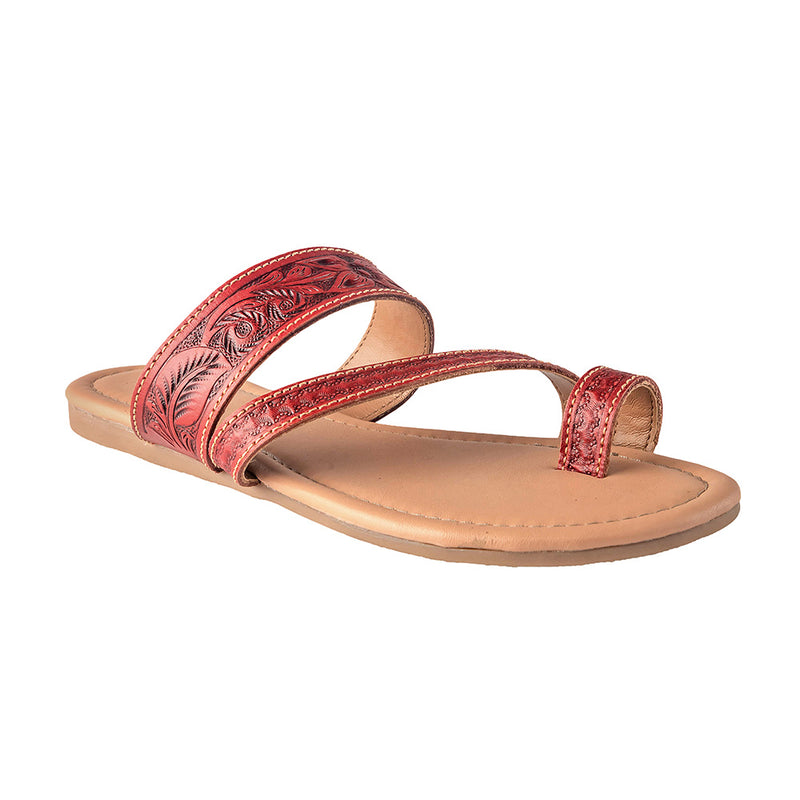 Lannie Mae Sandals in Scarlet