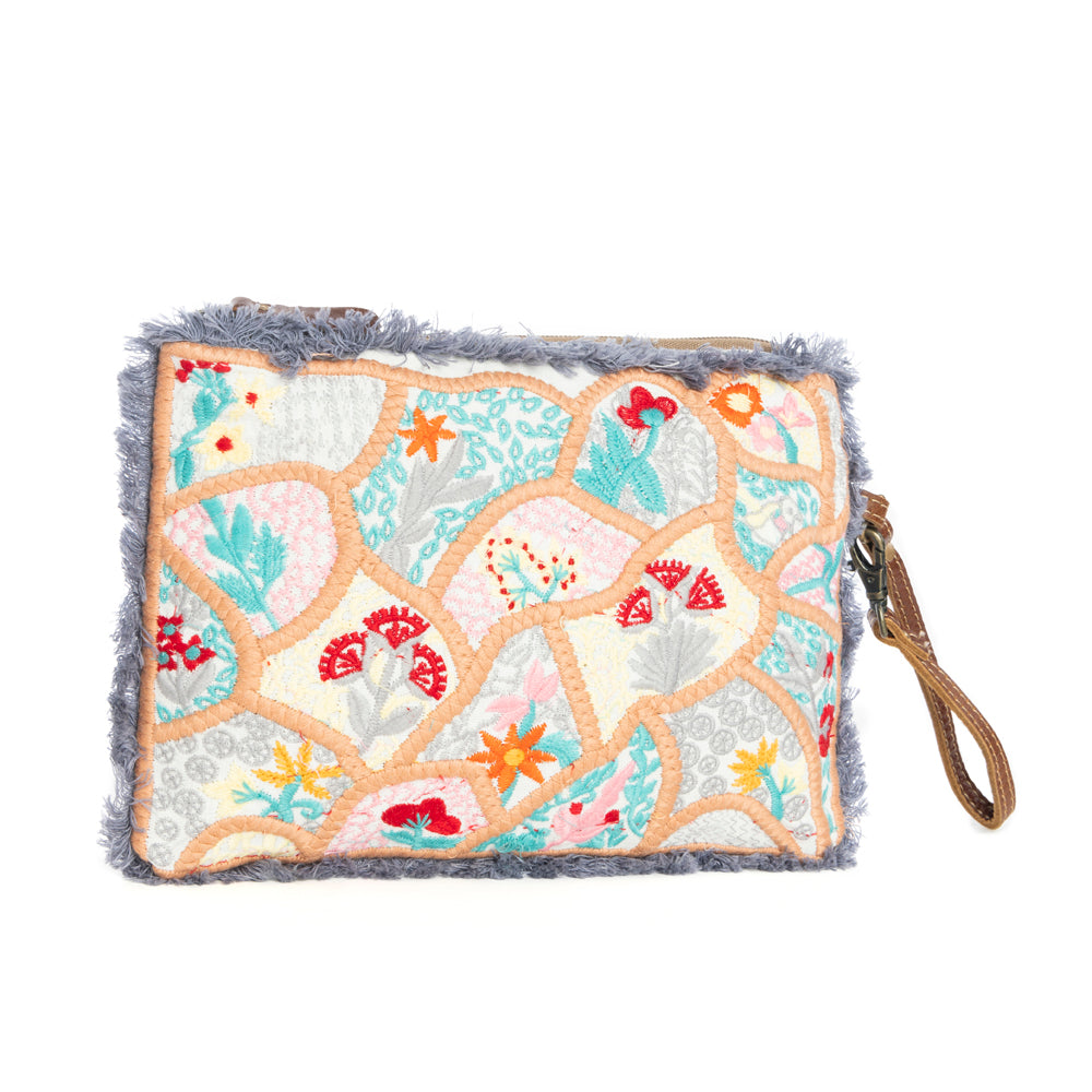 Mosaic Garden Clutch Pouch - Myra USA