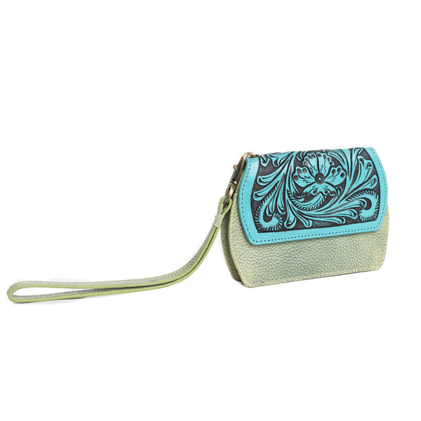 Canyon Bloom Wallet in Moss - Myra USA